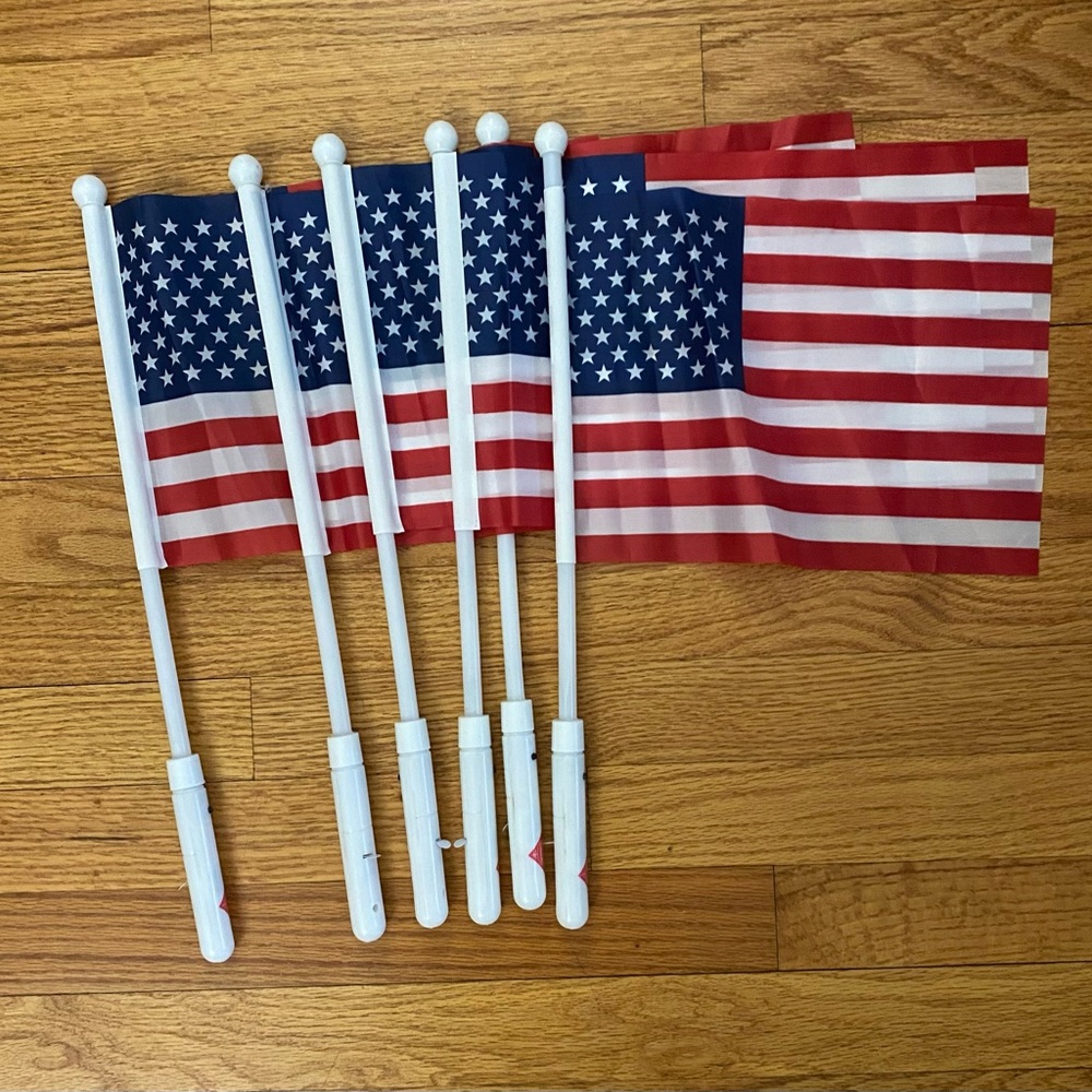 Nabisco USA Flag LED lightup 17” wand Pull Tab New-Not Tested Lot of 6 Patriotic
